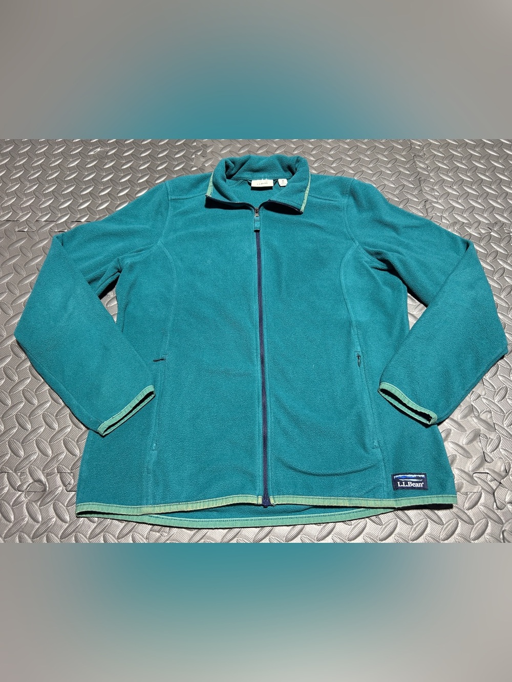 L.L. Bean Women’s Vintage Teal Full-Zip Fleece Jacket